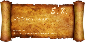 Sámson Kanut névjegykártya